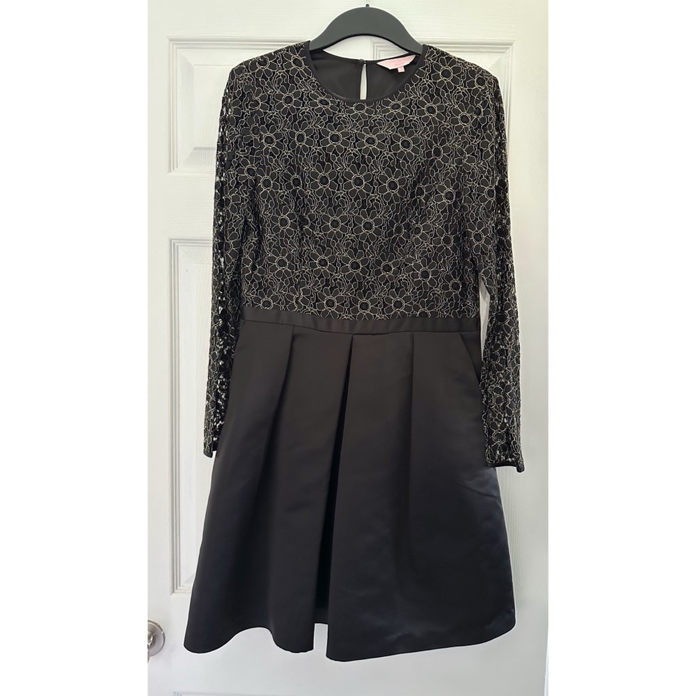 Ted Baker long sleeve lace detail dress